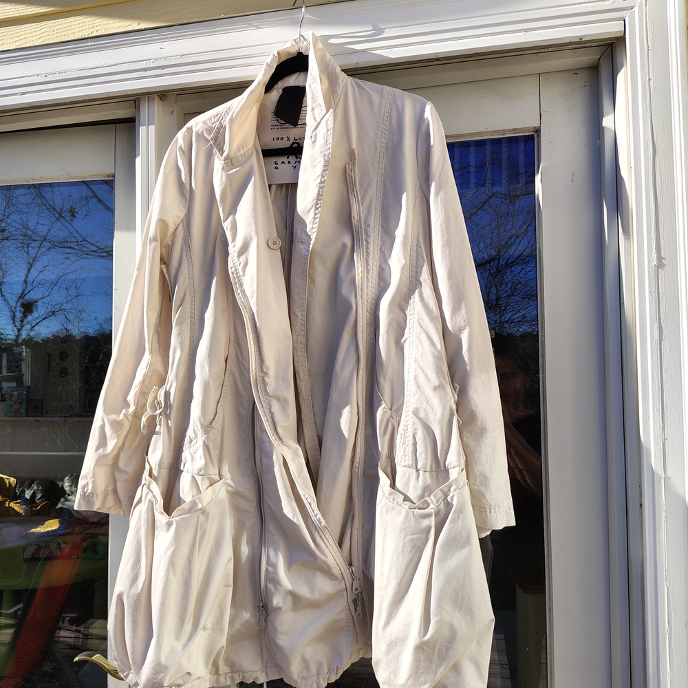 Rundholz Beige Utility Trapeze Multi Zipper Jacket for Women - Picture 4 of 15